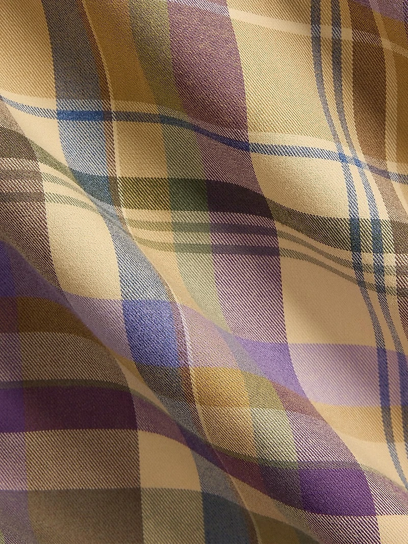 Flashlight Plaid Button-Up Shirt