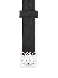 Anagram Pebbled Leather Belt