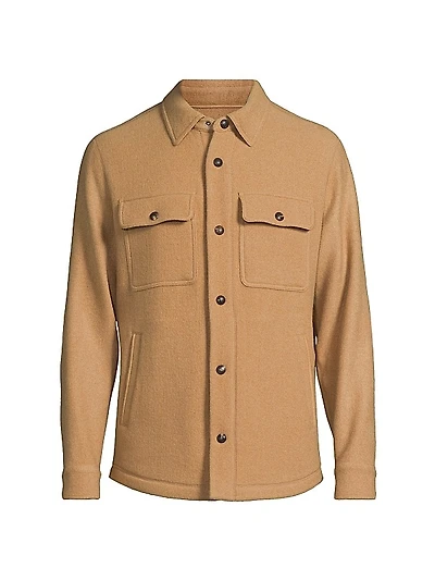 Cashmere-Wool Shirt Jacket