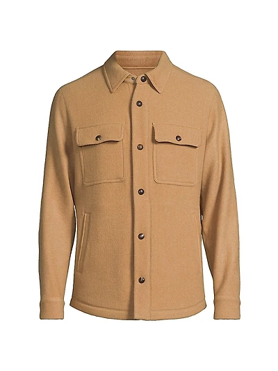 Cashmere-Wool Shirt Jacket