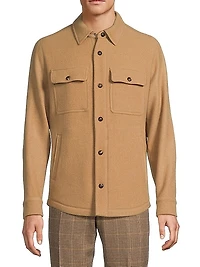 Cashmere-Wool Shirt Jacket