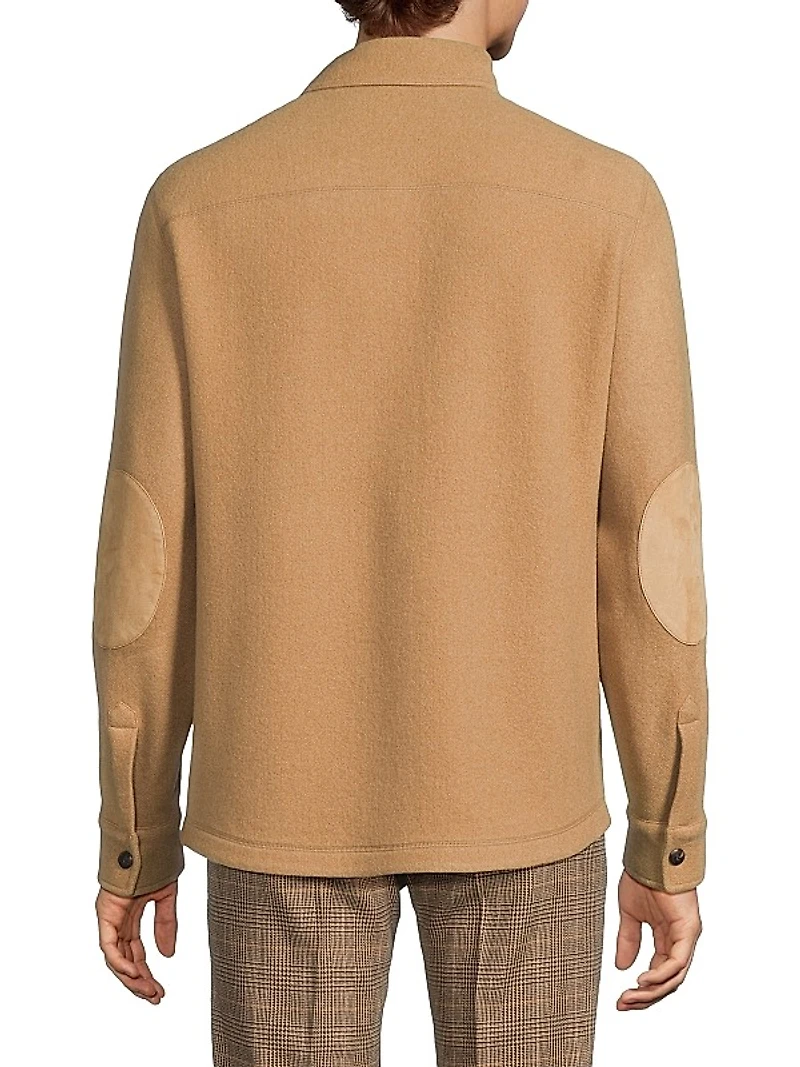 Cashmere-Wool Shirt Jacket