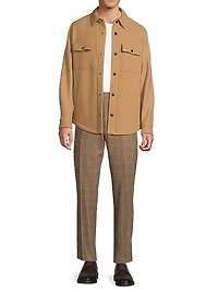 Cashmere-Wool Shirt Jacket