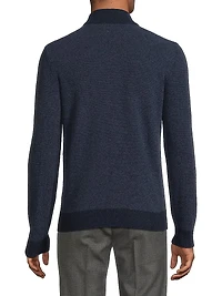 Cashmere Birdseye Half-Zip Sweater