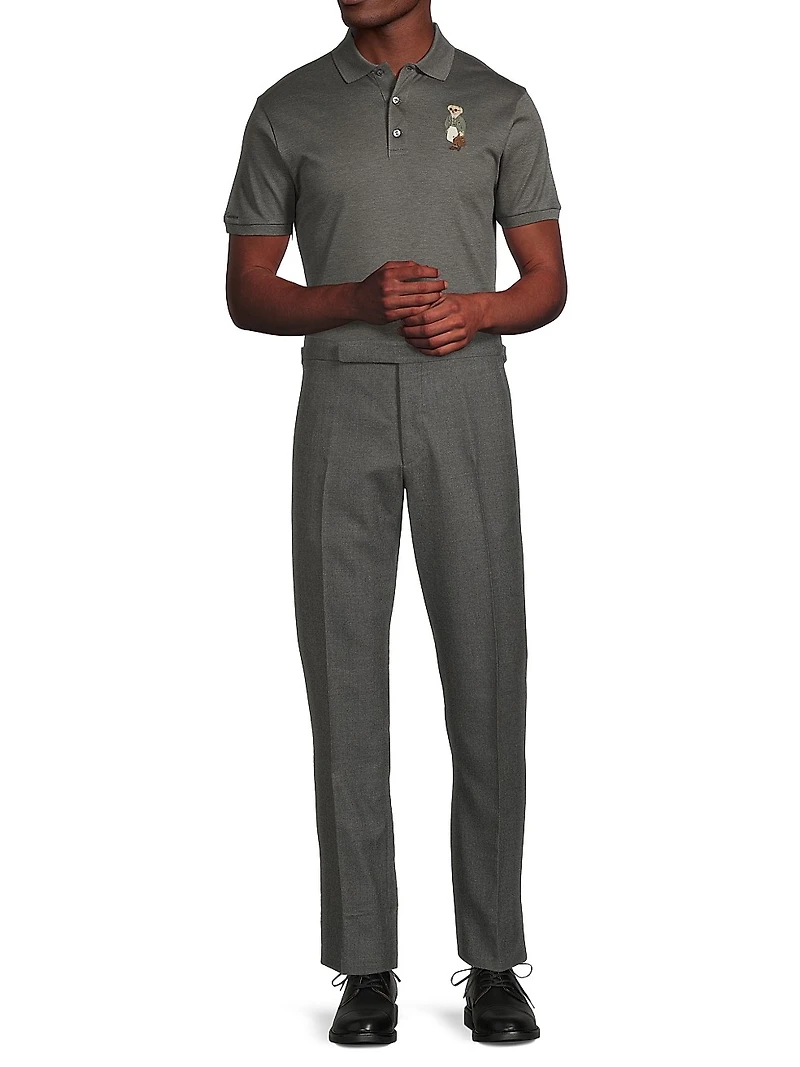 Gregory Hand-Tailored Wool Flannel Trousers