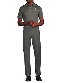 Gregory Hand-Tailored Wool Flannel Trousers