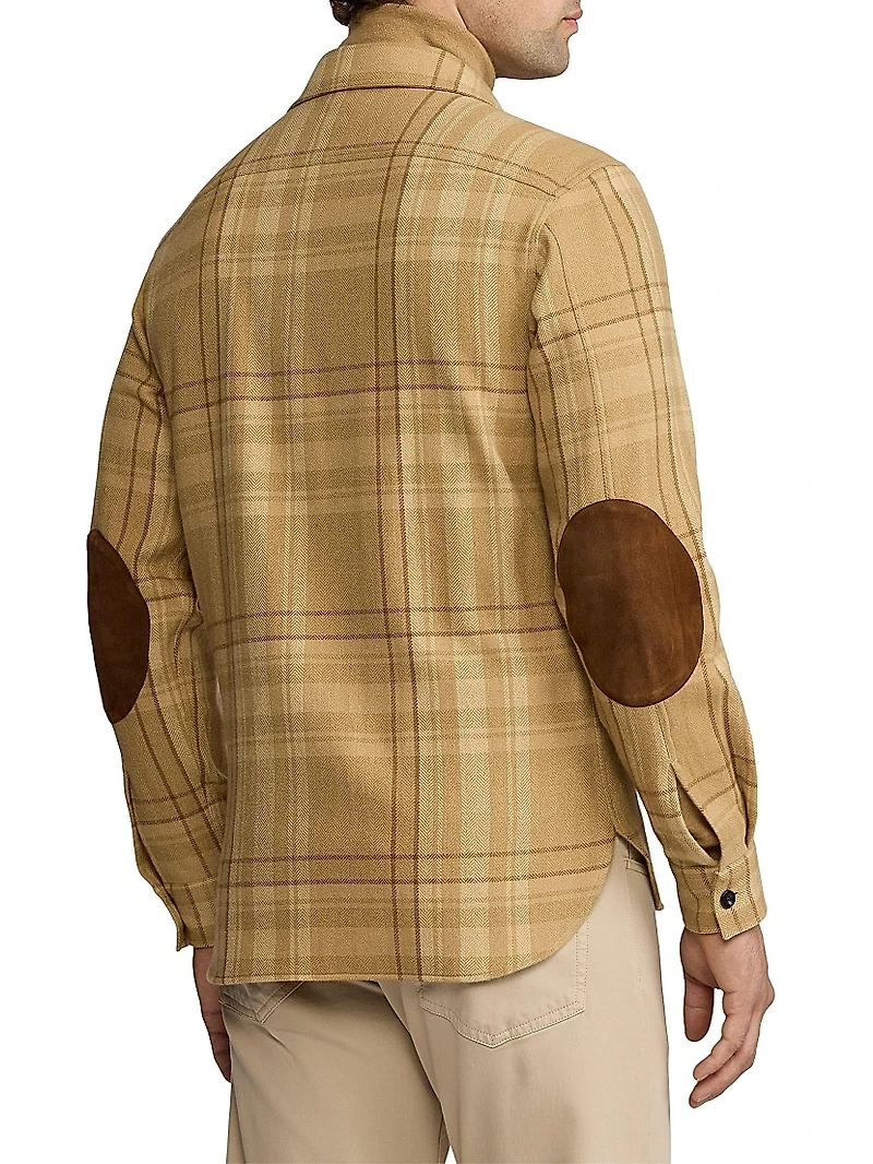 Wool-Cashmere Plaid Shirt