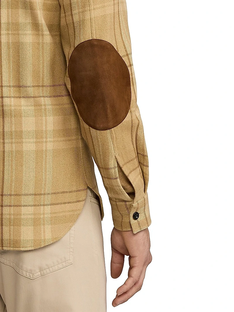 Wool-Cashmere Plaid Shirt