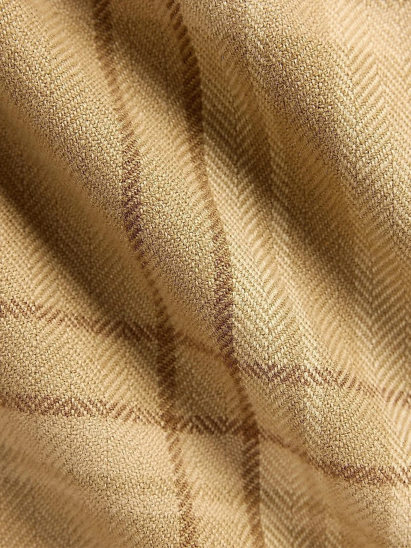 Wool-Cashmere Plaid Shirt