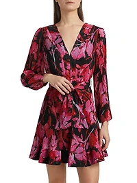 Liv Floral Pleated Midi-Dress