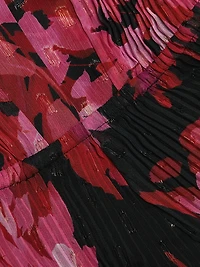 Liv Floral Pleated Midi-Dress
