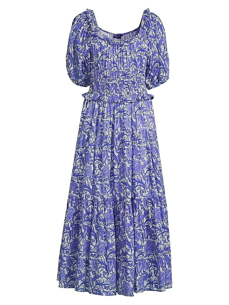 Percy Floral Pleated Maxi Dress