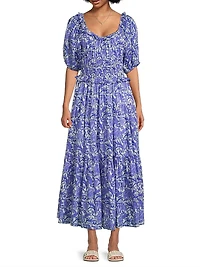 Percy Floral Pleated Maxi Dress