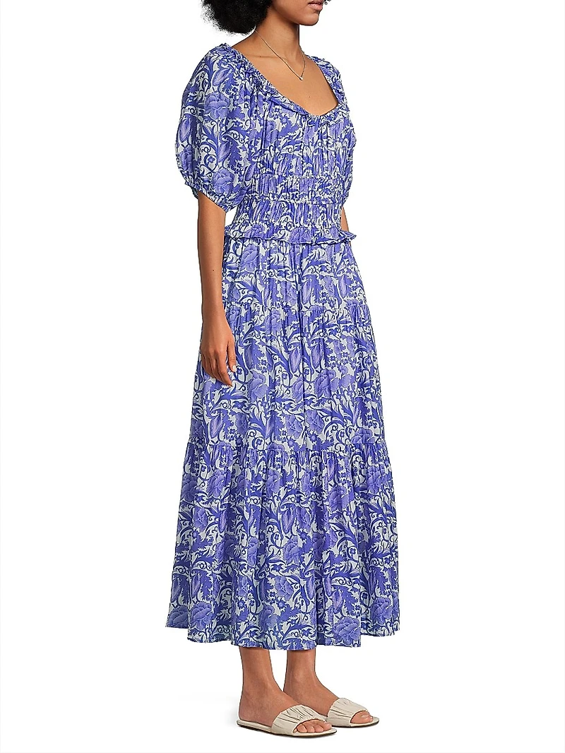 Percy Floral Pleated Maxi Dress