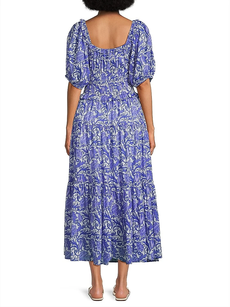 Percy Floral Pleated Maxi Dress