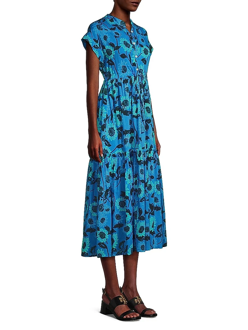 Mumi Cap Sleeve Midi-Dress