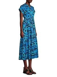 Mumi Cap Sleeve Midi-Dress