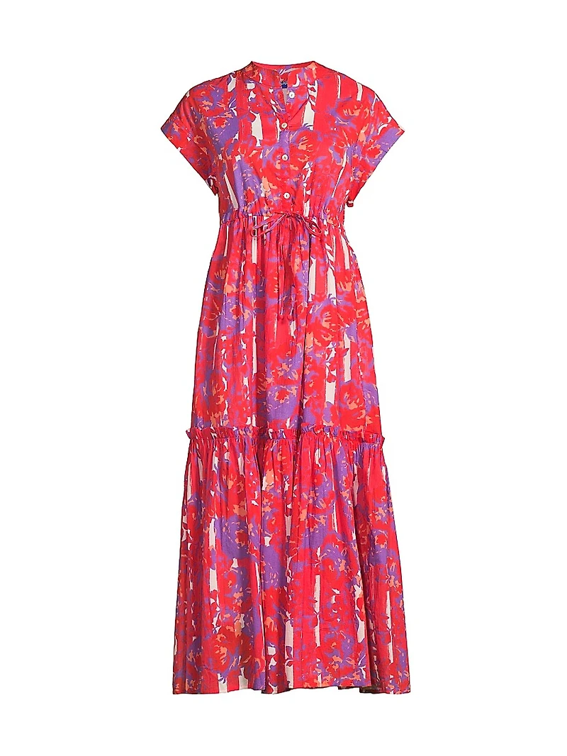 Mumi Printed Cotton Midi-Dress