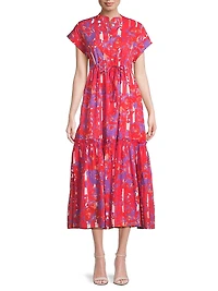 Mumi Printed Cotton Midi-Dress