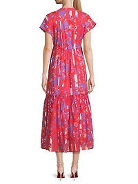 Mumi Printed Cotton Midi-Dress