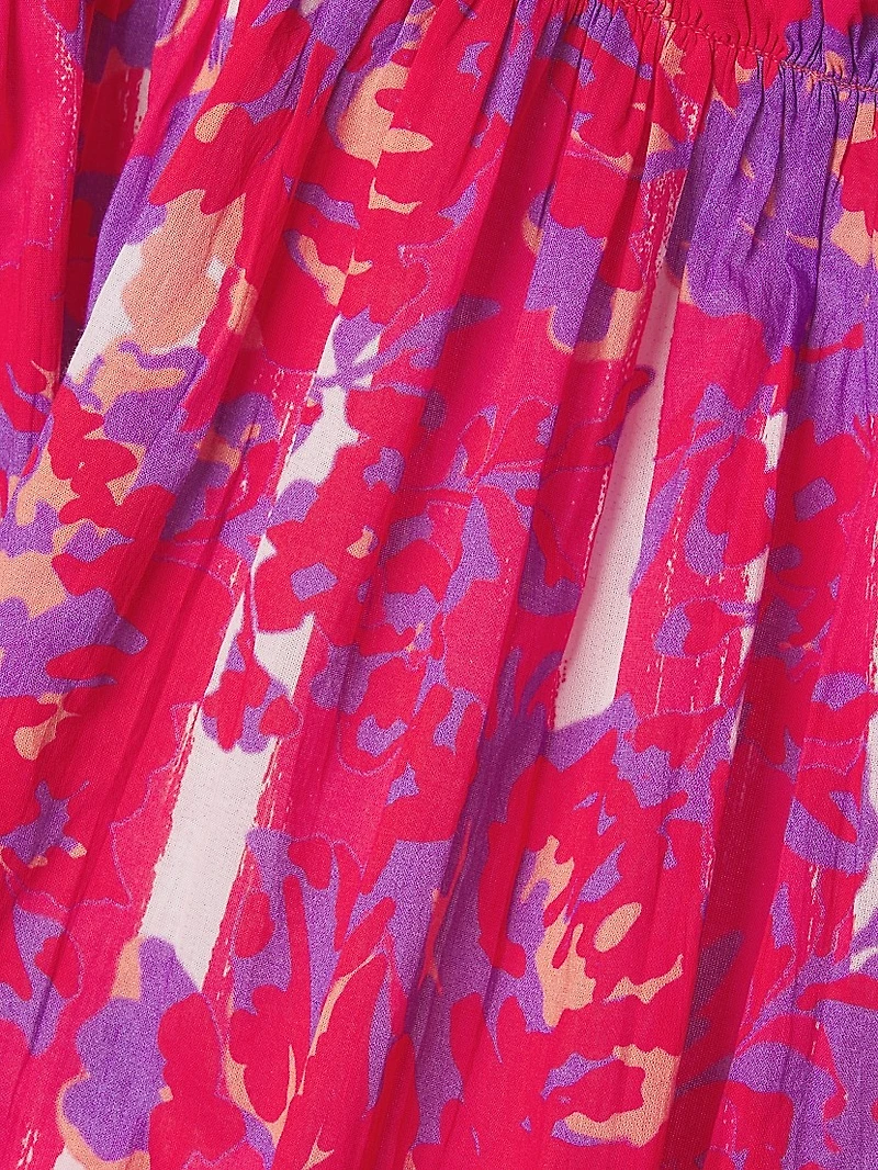 Mumi Printed Cotton Midi-Dress