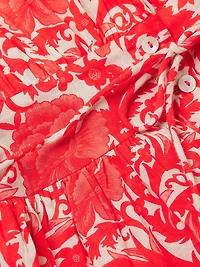 Hunan Floral Tie-Waist Minidress