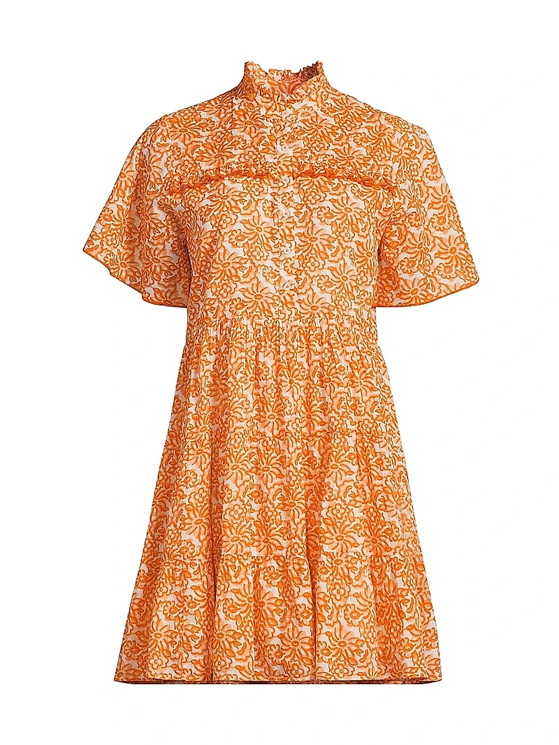 Vibeka Floral Cotton A-Line Minidress