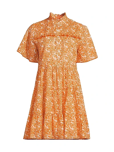 Vibeka Floral Cotton A-Line Minidress