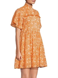 Vibeka Floral Cotton A-Line Minidress