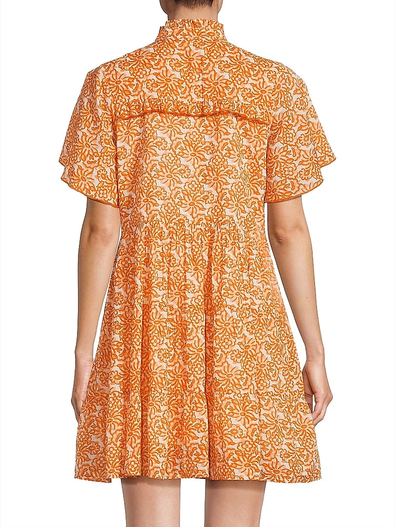 Vibeka Floral Cotton A-Line Minidress