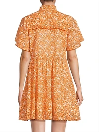 Vibeka Floral Cotton A-Line Minidress