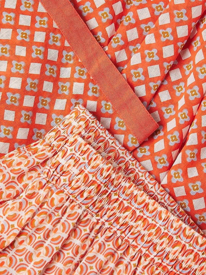 Frilly Tiered Cotton Maxi Skirt