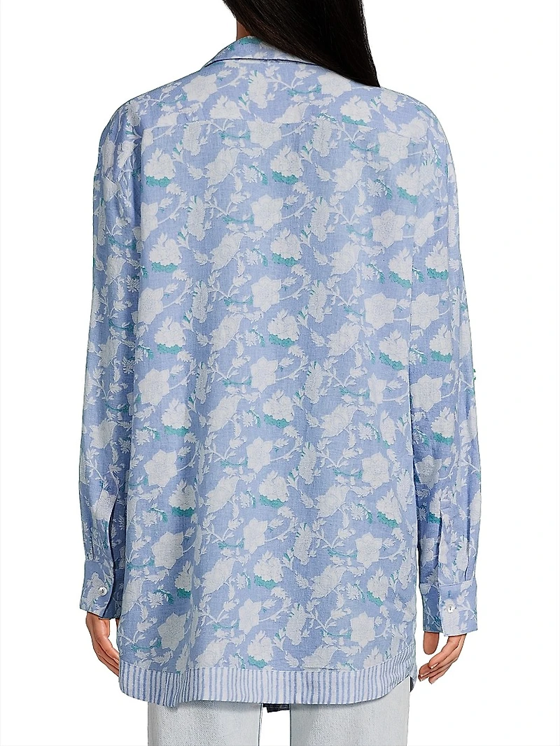 Brisa Boyfriend Floral Cotton Top