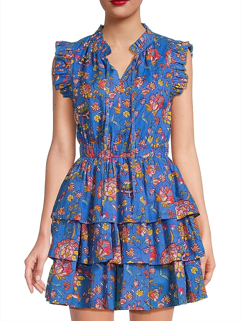 Bimba Floral Tiered Minidress