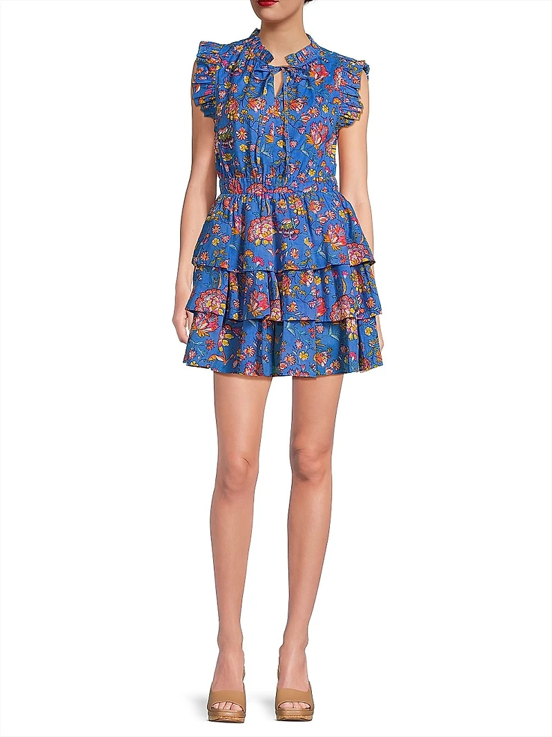 Bimba Floral Tiered Minidress