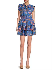 Bimba Floral Tiered Minidress