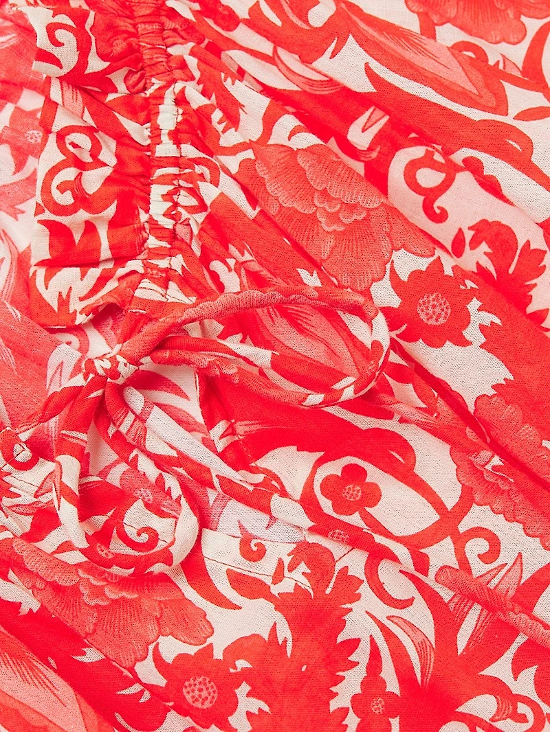 Havana Hibiscus Print Cotton Top
