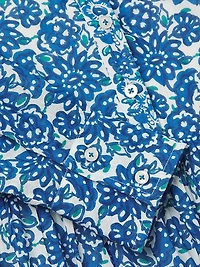 Diwali Floral Cotton A-Line Midi Dress