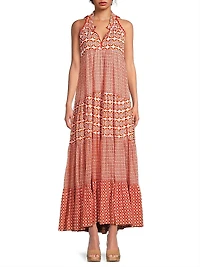 Sofia Printed Cotton Maxi Dress