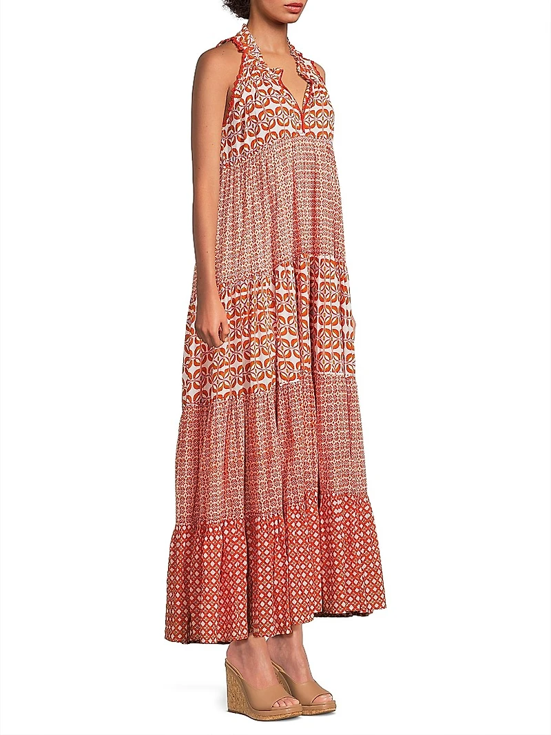 Sofia Printed Cotton Maxi Dress