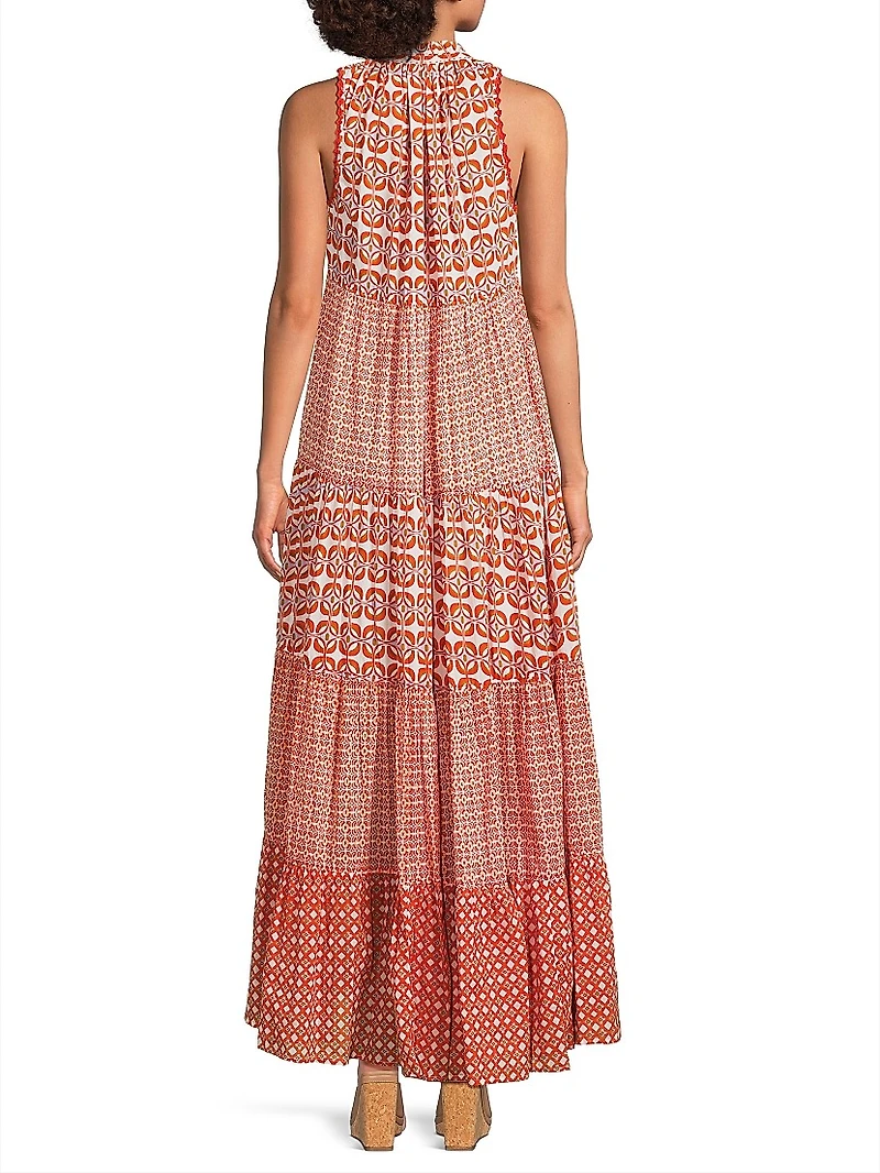 Sofia Printed Cotton Maxi Dress