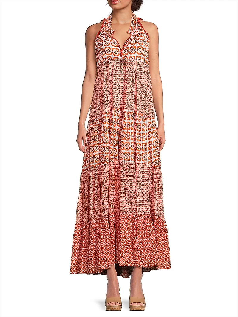 Sofia Printed Cotton Maxi Dress
