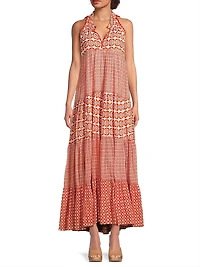 Sofia Printed Cotton Maxi Dress