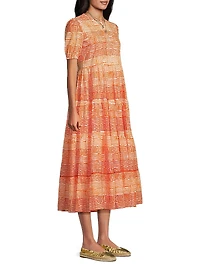 Daphne Cotton A-Line Midi-Dress