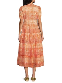 Daphne Cotton A-Line Midi-Dress