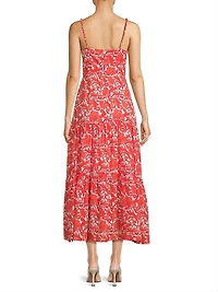Brittany Botanical Print Midi-Dress