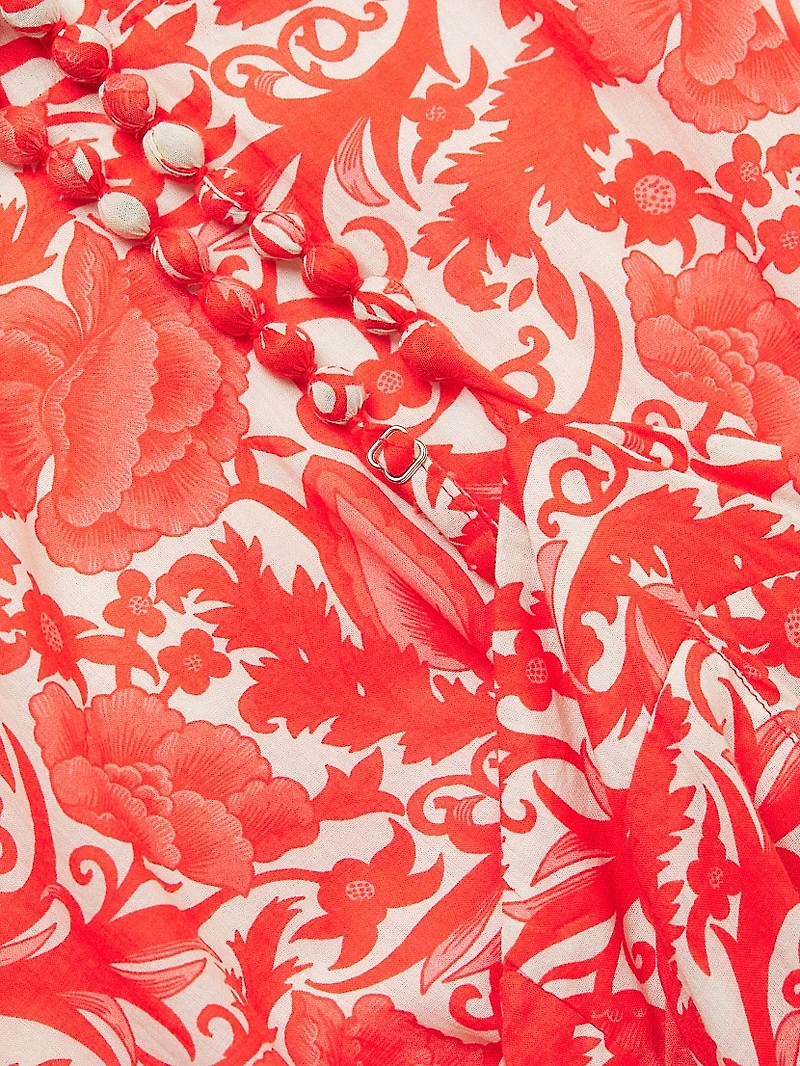 Brittany Botanical Print Midi-Dress