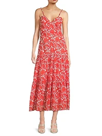 Brittany Botanical Print Midi-Dress