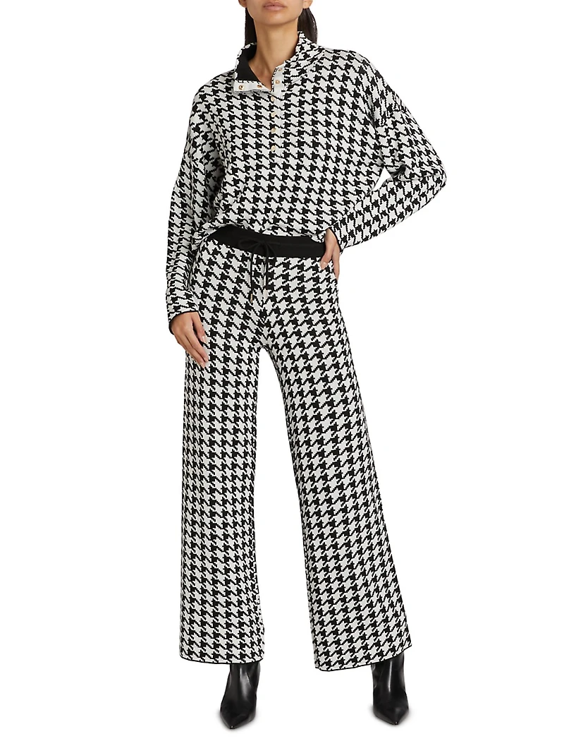 Snap Placket Funnel Neck Sweater