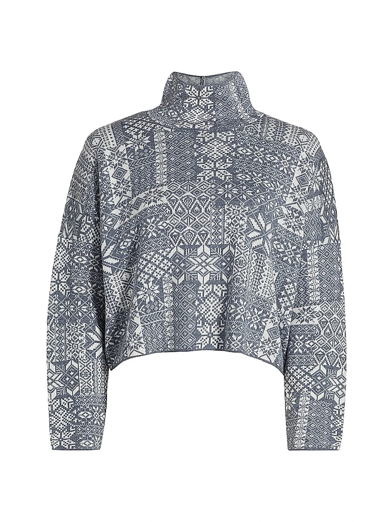 Patchwork Jacquard Knit Top